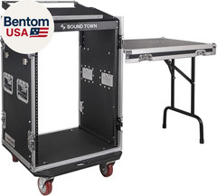 Heavy-Duty 1/2″ (12Mm) Plywood 16U PA/DJ Rack/Road Case with 11U Slant Mixer Top