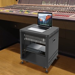 12U AV Rack Stand with Caster Wheels Network Stereo Recording Studio Rack