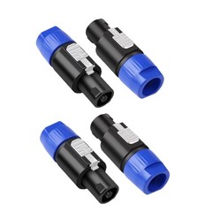 4pcs 1/4 Inch to NL4 Plug Adapter for Full Audio Bandwidth Support 20Hz-20kHz