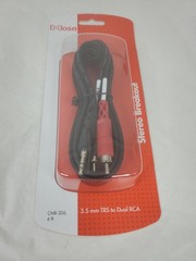Hosa CMR-203 3.5mm TRS to Dual RCA Stereo Breakout 3 ft.
