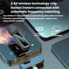 Wireless Collar Clip Microphone Smart Noise Reduction Mini Microphone, J82 Dual