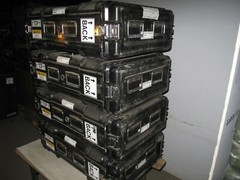 Rackmount 04U x24 Slide Out General Dynamics Composite Shock Rack Black Case