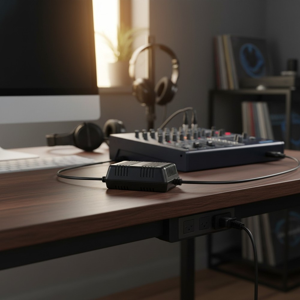 17.5V AC Power Adapter with 3-Pin Connector for Mixers and Audio Equipment
