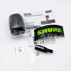 Shure SM7dB Dynamic Microphone Preamp Stream Podcast Recording Black