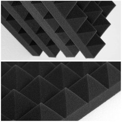 12~PACK 12″X12″X2″ Pyramid Acoustic Foam Panel Studio Soundproof Wall Tile