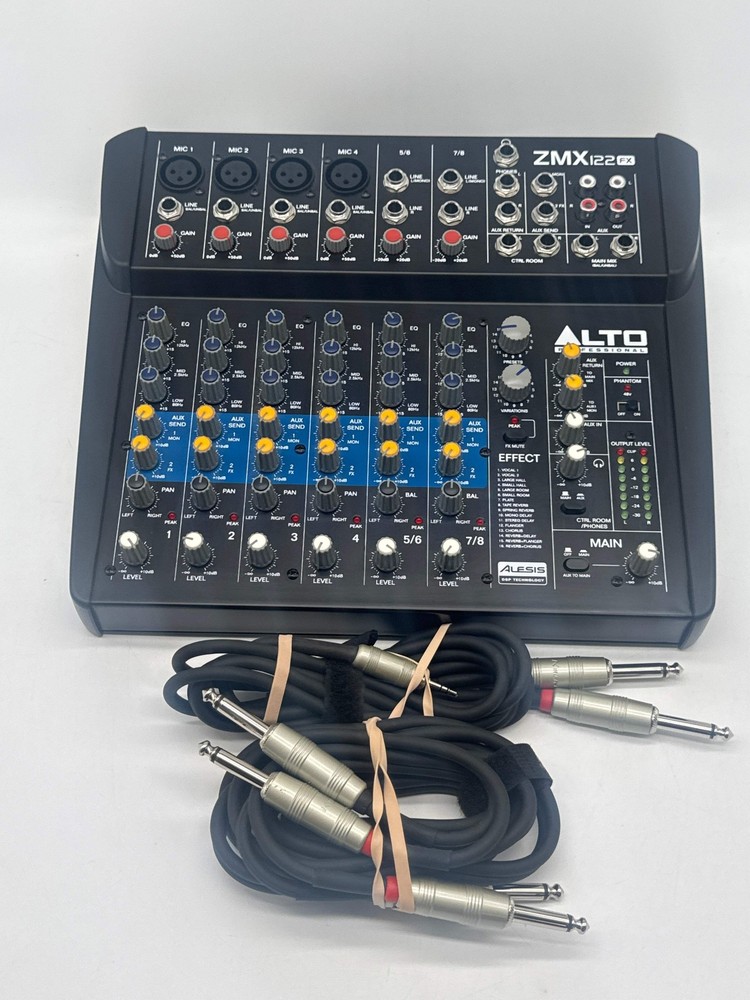 Alto Professional ZMX122FX Compact Audio Mixer + Power Supply – Used