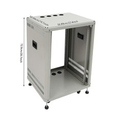 15U Component Rack Cabinet DJ Equipment Cabinet for Audio Video w/ Feet&Wheels