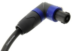 6ft SpeakOn Neutrik Right-Angle NL4FX to 1/4″ TS 12awg Pro Audio Speaker Cable