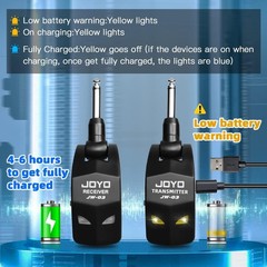 JOYO 2.4Ghz Wireless Guitar Bass System Transmitter Receiver 4 Channel