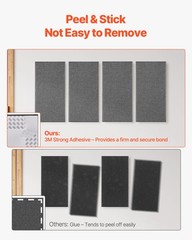 VEVOR 4 PCS Acoustic Wall Panels 2 in Thick 23.6 x 11.8 in Self-adhesive Gray