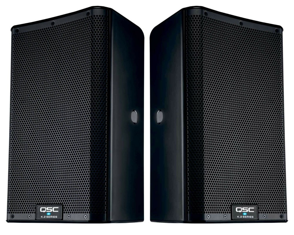 2x QSC K12.2 Active DJ 2000 Watt Amplified 2-Way Portable PA Speaker (MINT)