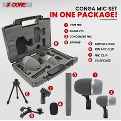 Tom Snare Drum Kick Bass Microphone for Conga Bongo Instrument Djenbe Cajon Mic