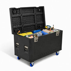 AETHERA FX Heavy Duty ATA Cable Trunk Road Case with Wheels for DJ Stage Gear