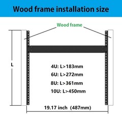 10U Steel Rack Rails Kit with Hardware – 2 Pieces (10URR)