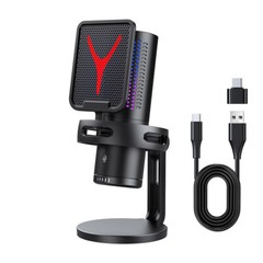 USB Condenser Microphone Gaming Mic For PC Mac USB-C Samsung iPhone 16/15 PS4/5