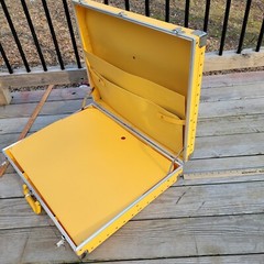 **RARE** Vintage TANGERINE Music GIG bag 6 Compartment Hard Plastic Metal Corner