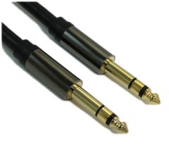 1.5ft Premium 1/4inch Stereo TRS Phono Cable Male to Male 18AWG Gold Plated