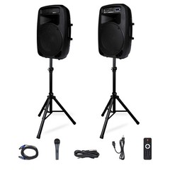 PRORECK Dance 15 Loudspeaker 2000W Portable Trolley DJ Stage Gig Wireless Mic