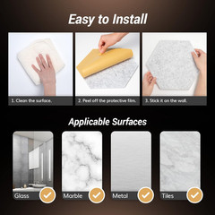 12 Pack Hexagon Acoustic Panels, 12″X 10″X 0.4″ Self-Adhesive Sound Proof