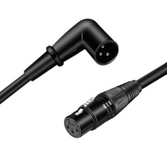 XLR Cable XLR Microphone Cable 3 Pins Right Angle Male to Female Balanced Cord