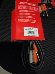 Hosa CPR-202 Dual RCA Male to 1/4″ TS Male – 2m – New (SD EBAY 7) Lot Of 4