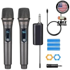 Wireless Dual Mic System – Rechargeable, 200 Ft Range for Karaoke, Events & More