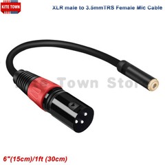 XLR 3 Pins Male to 3.5mm (1/8″) TRS Female Microphone Extension Adapter Cable