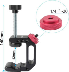 Universal C Clamp with 1/4″-20 Thread Screw Mount for Microphone Stand Mount – 2