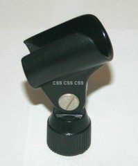 Vintage Microphone Holder for Microphone Stand – Black Plastic, Metal Screw