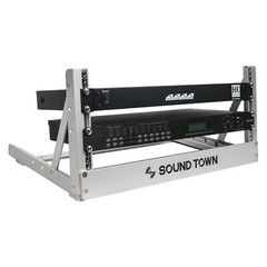Sound Town 4U Aluminum 2-Post Desktop Open-Frame Rack, Angle Adjustable 2PF-4A