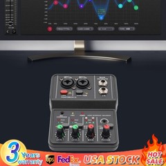 2-channel Mini Audio DJ Mixer Console, Professional Controller Sound Mixer USB
