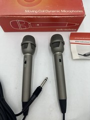 Vintage Audio-Technica AT-816 Moving Coil Dynamic Microphone 2X With Box