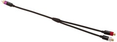 Amazon Basics RCA Y-Adapter Splitter with 2-Female on One End 1-Pack, Black