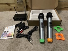 Karaoke Dual Channel UHF Dual Channel Wireless 2 Microphone System Easy-to-use