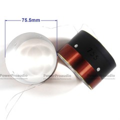 2pcs(1pair) 75.5mm White aluminum Bass voice coil Pure copper Round wire 8ohm
