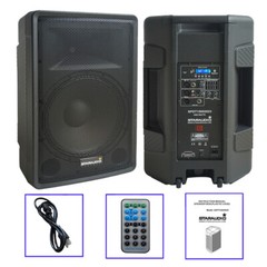 15 inch 2-Way PA Speaker Portable 15″ 3500W Peak Powered Speaker W/TWS Bluetooth