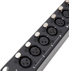 DIYTECH 16 Port XLR Patchbay — Balanced Patch Bay with Reversible XLR Connectors