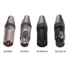 3 Pin XLR Cable Connector Audio Cable Plug Male Female- Nickel Solder