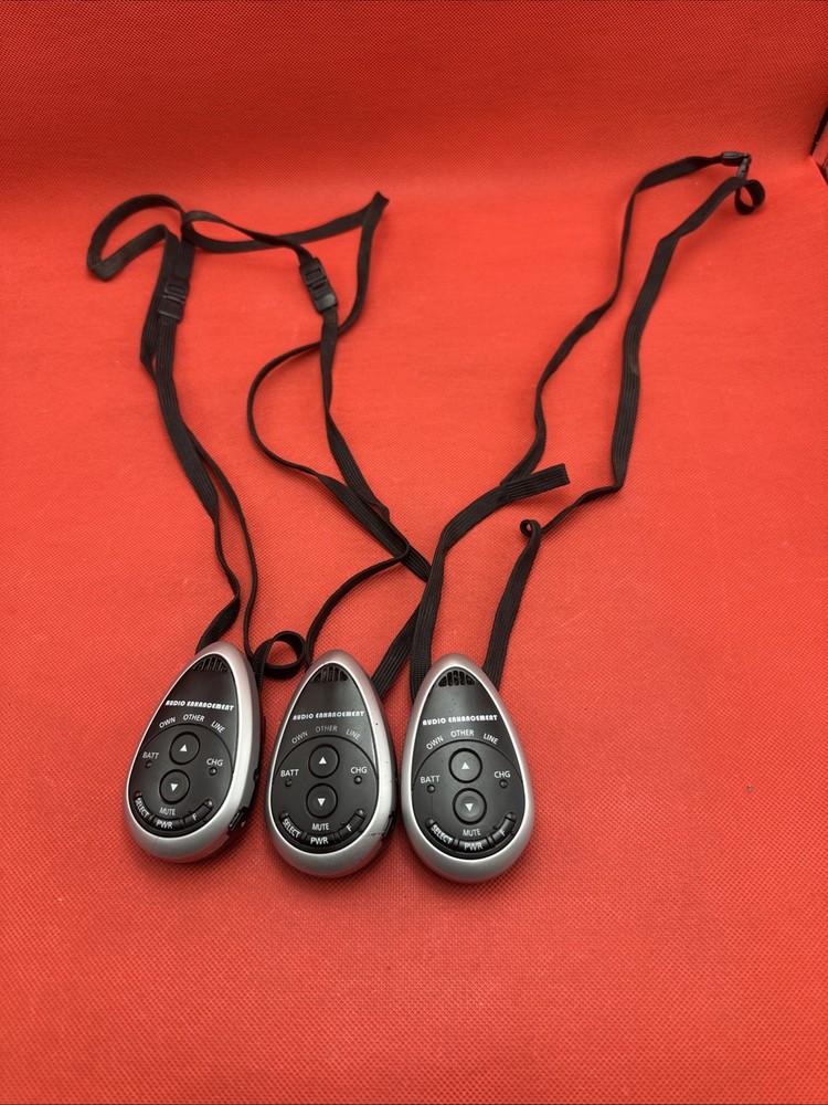 Lot Of 3 Audio Enhancement Infrared Wireless Teardrop Microphone MTD-09