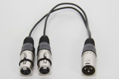 10x Y Adapter One 1 x Male to Two 2 x Female XLR Splitter Cable Lead Dual DMX