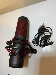 HyperX ProCast USB Condenser Microphone w/ Shock Mount, Studio, Black/Red