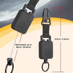 2Pack Retractable Steel Rope Mic Hanger Holder Microphone Car Mount Lanyard