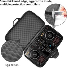 Versatile Black DJ Controller Case with Carry Handle and Smooth Zipper Closure