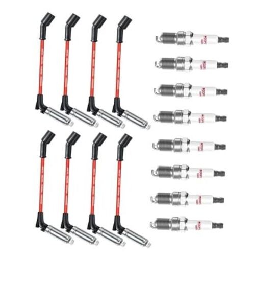 41-962 Spark Plugs and Wires for Chevy 5.3 6.0L 6.2L, Spark Plug set