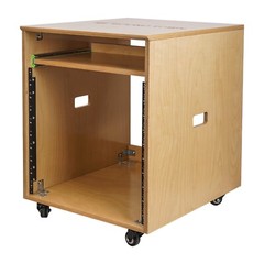 Sound Town Plywood 10U Studio Rack Desk with Slide-Out Tray (SDRK-ST10)