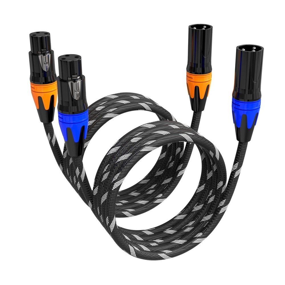 VelWav Pro XLR Mic Cables Balanced Audio 3-Pin Male to Female OFC Shielded Wire