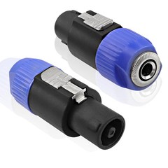 Speakon to 1/4 Inch 6.35mm NL4FX 4-Pole Male to Female Adapter Connector