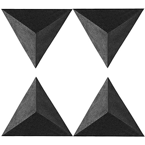 for Ceiling Corners, 4 Pack, Black | Corner bass Triangular Pyramid Bass Traps