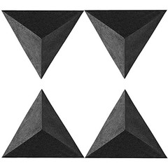 for Ceiling Corners, 4 Pack, Black | Corner bass Triangular Pyramid Bass Traps