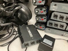 LOT OF Portacom BP-2000 BP-200 Anchor BELTPACK W/ 8 HEADSETS